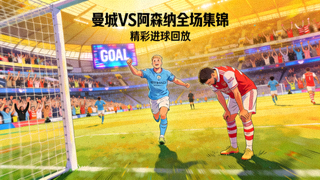 曼城对阵阿森纳全场集锦，精彩进球回放