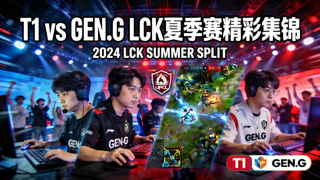 T1电子竞技战队对阵GEN.G战队LCK夏季赛精彩集锦